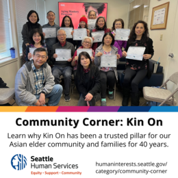 Community Corner social media graphic featuring Kin On