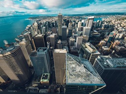 aerial view of Downtown Seattle