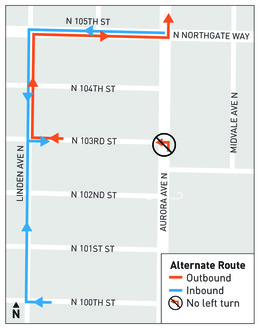 103rd and Aurora new turn restrictions