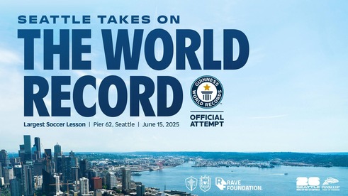 Seattle largest soccer lesson Guinness World Record attempt promo