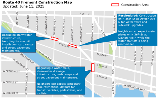 June 12 Construction map