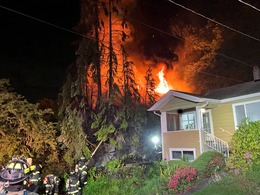 Photo of residential fire