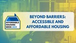 Color-altered photo of an apartment with the logo for Affordable Housing Week 2025 and the webinar title