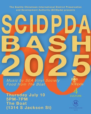 SCIDpda bash poster with event details and logos
