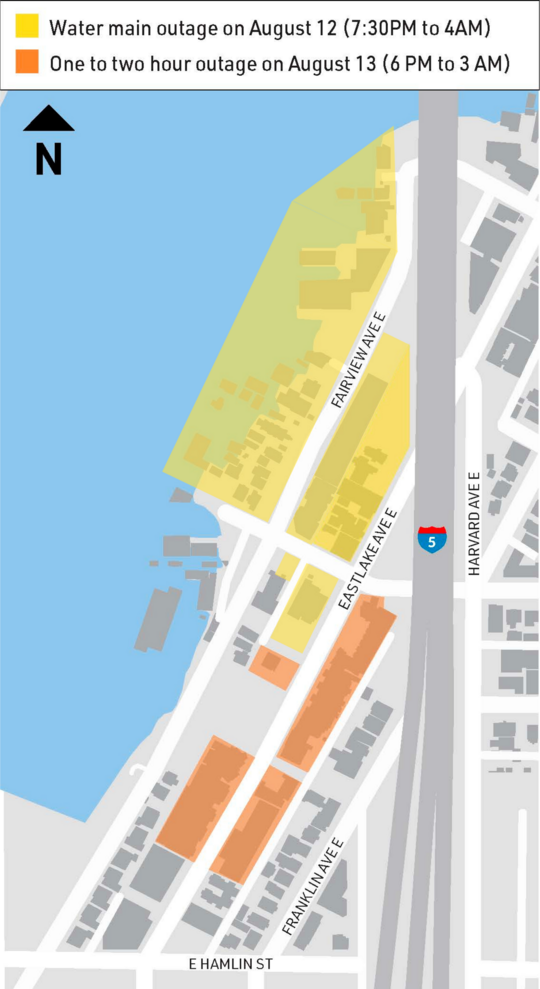 Water outages on August 12 and 13