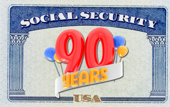 Social Security 90th birthday graphic