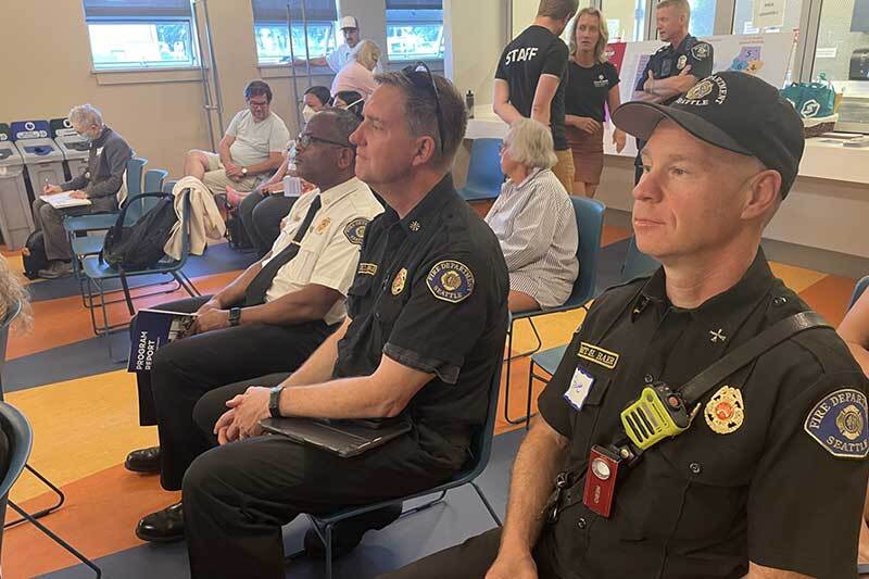 Seattle Fire Department leadership attending public safety forums