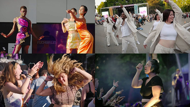 Four image montage of Bumbershoot