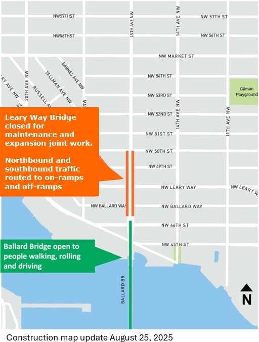 August 25 Construction Map