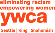 YWCA Seattle/King/Snohomish Logo. Subtext says, "eliminating racism, empowering women."