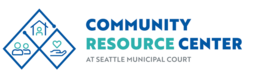 Community Resource Center Logo. Subtext reads "at the Seattle Municipal Court".