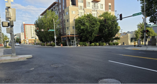 Paving work on Denny Way