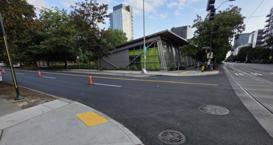 Paving work on Denny Way