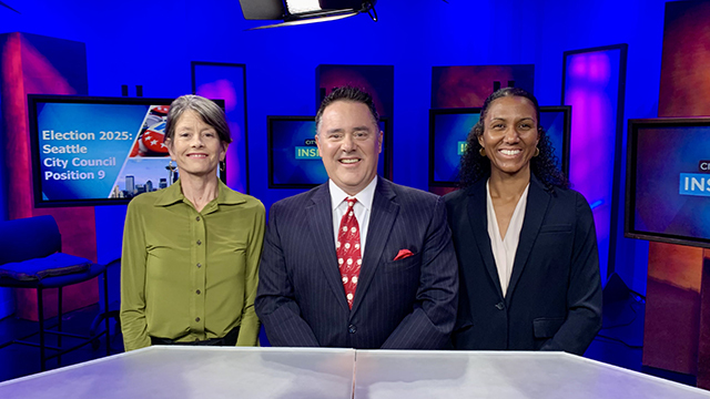 Sara Nelson and Deonne Foster with Brian Callanan