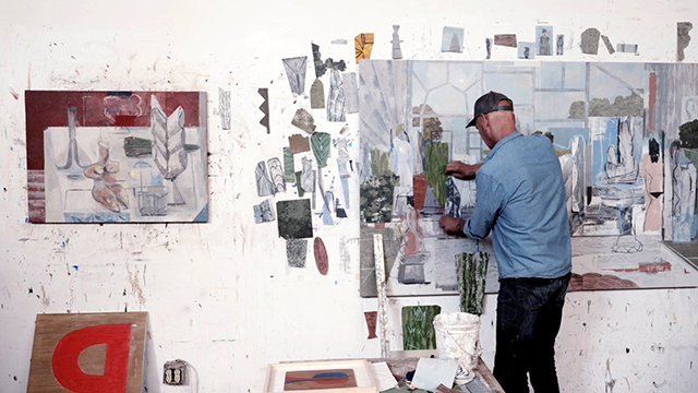 Artist Whiting Tennis paints