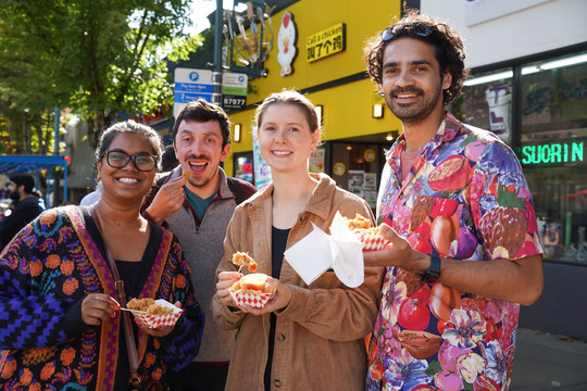 Attendees at the U District Chow Down and Street Party. Photo courtesy of the U District Partnership 