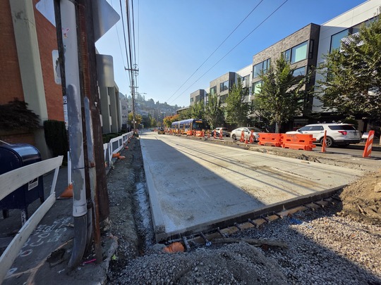 New concrete pavement on Eastlake Ave E.