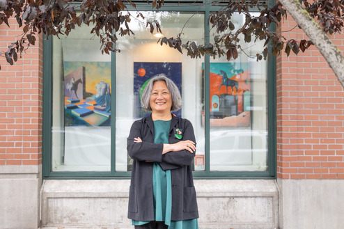 Seattle Restored participant Kelly Haejung Paik at her storefront in Belltown