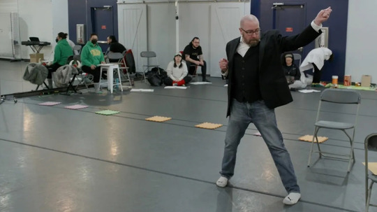 Playwright Brendan Healy dances