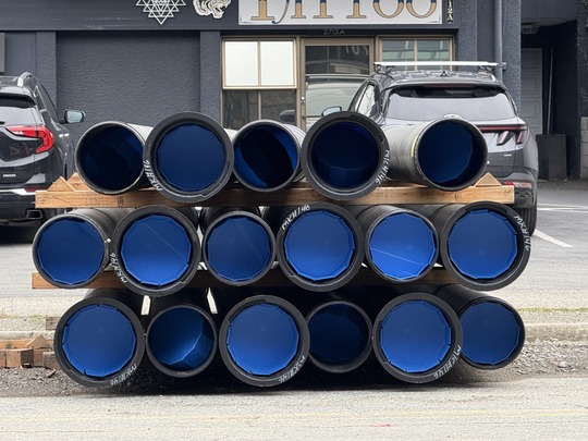 New water main pipes on Eastlake Ave E. 