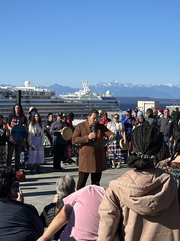 Mayor Harrell presented the Indigenous Peoples Day proclamation at the Waterfront