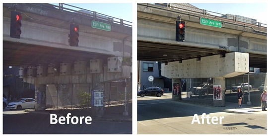 15th Ave NW Paving Project: Leary Way Bridge Seismic upgrades
