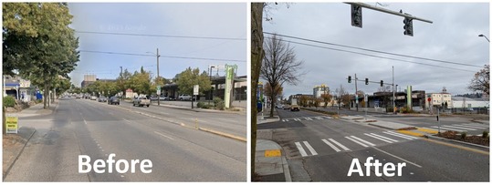 New pedestrian crosswalk on NW 51st St