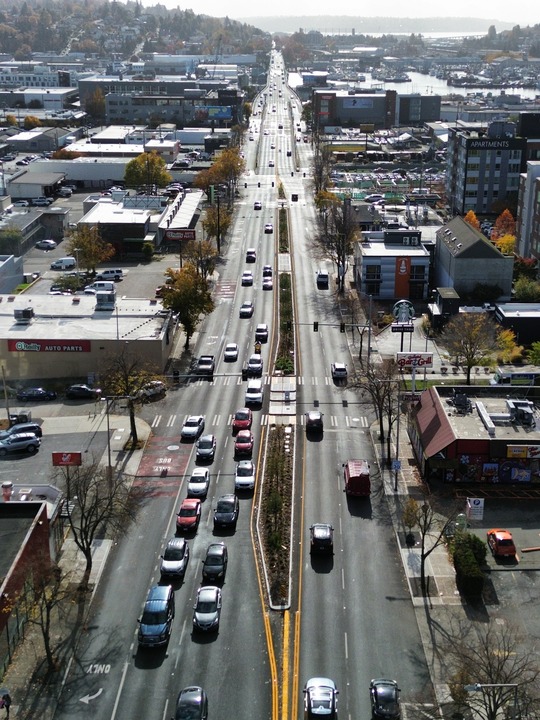 Overhead photo of the project area
