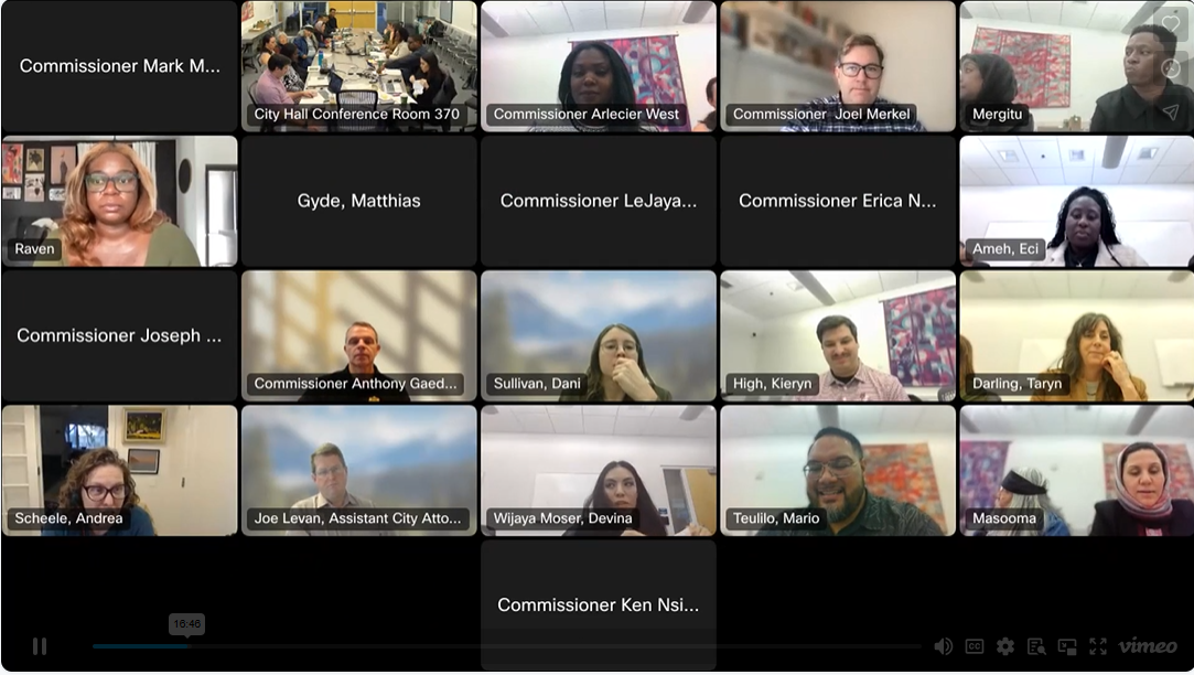 Screenshot of the last CPC Monthly Webex Meeting