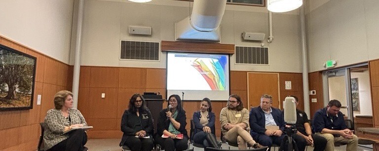 OPA Director Bonnie Glenn speaking with a panel at Seattle University