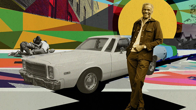 Colorful art depicting life in the Central District