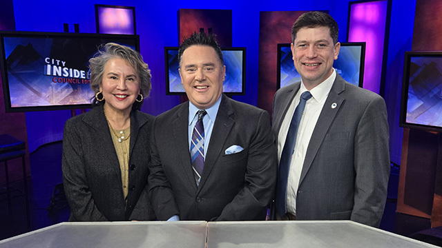 Councilmembers Dan Strauss and Debora Juarez with Brian Callanan