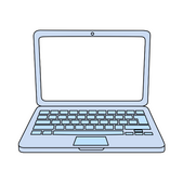 Icon of an open laptop