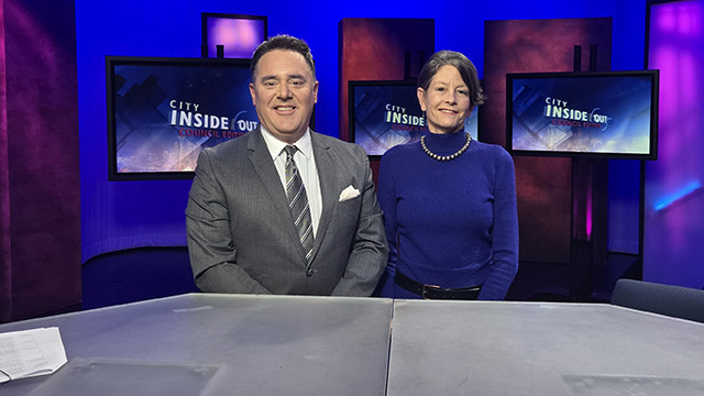 Council President Sara Nelson with Brian Callanan