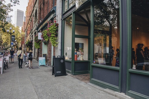 Storefronts in Pioneer Square