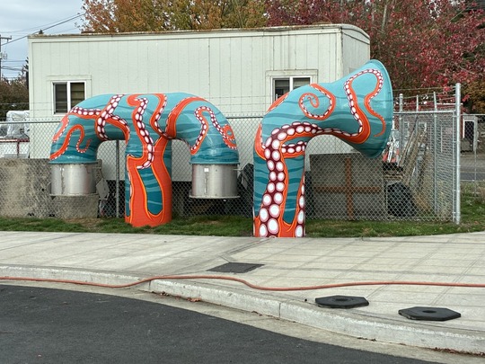 New public artwork created by Justin Gibbens at the Fremont shaft site.