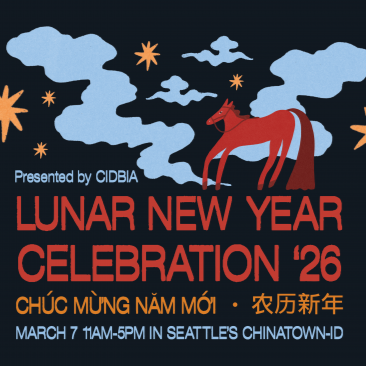 Lunar New Year Celebration graphic with drawings and details