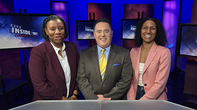 Brian Callanan with Councilmembers Hollingsworth and Foster