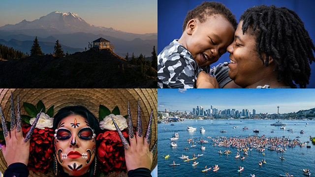 Seattle Times' Photos of the Year collage of four stunning pictures