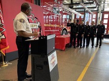 Recently promoted firefighters