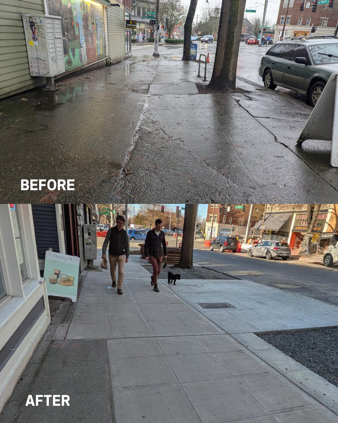Before and after Fremont
