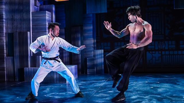 Actors perform a scene from a new play featuring the early life of Bruce Lee