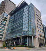 Wide portrait of Seattle Municipal Court, street view