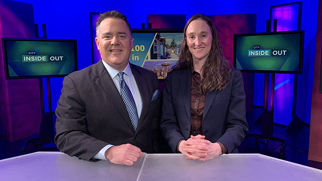 Brian Callanan with Mayor Katie B. Wilson.