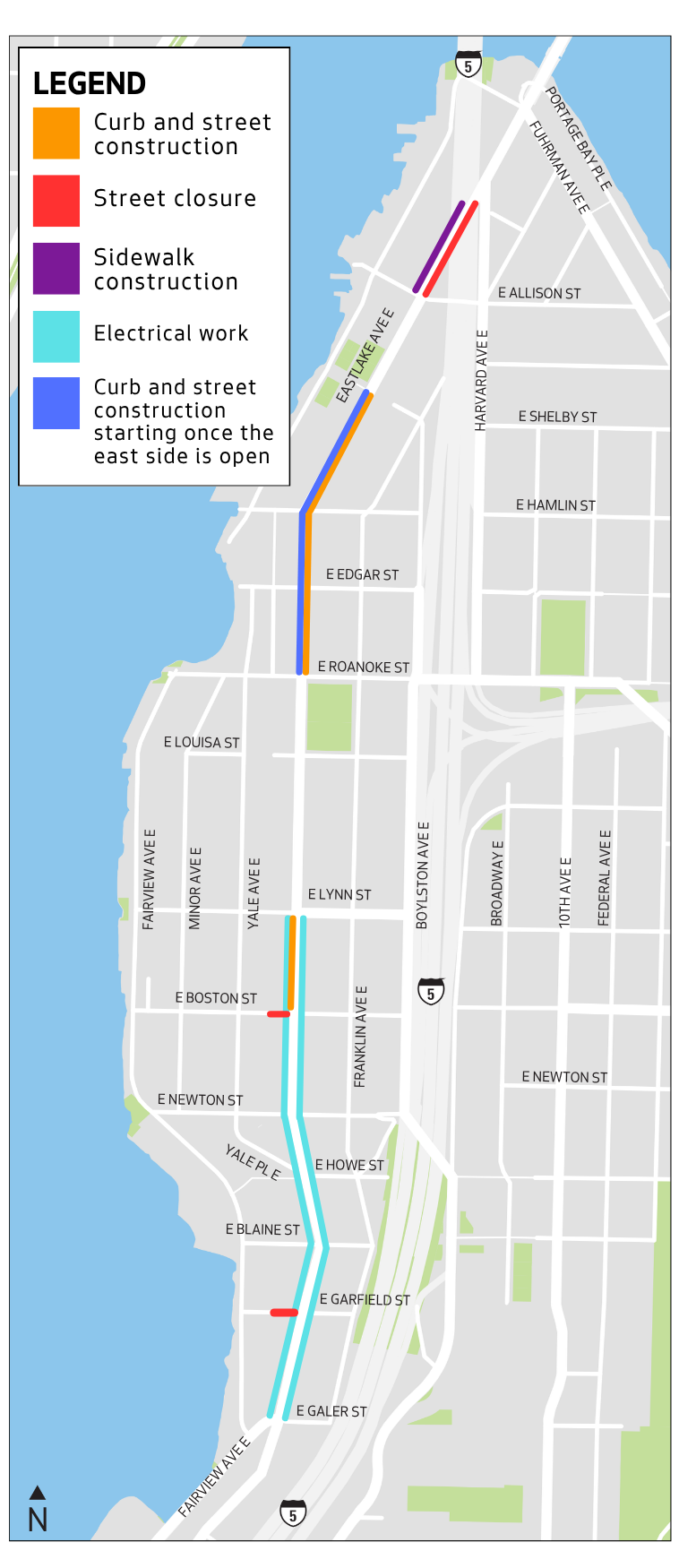 The map above shows where we are working in the Eastlake neighborhood.  