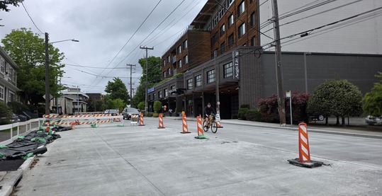 Crews continue to make progress paving new sections of Eastlake Ave E. 