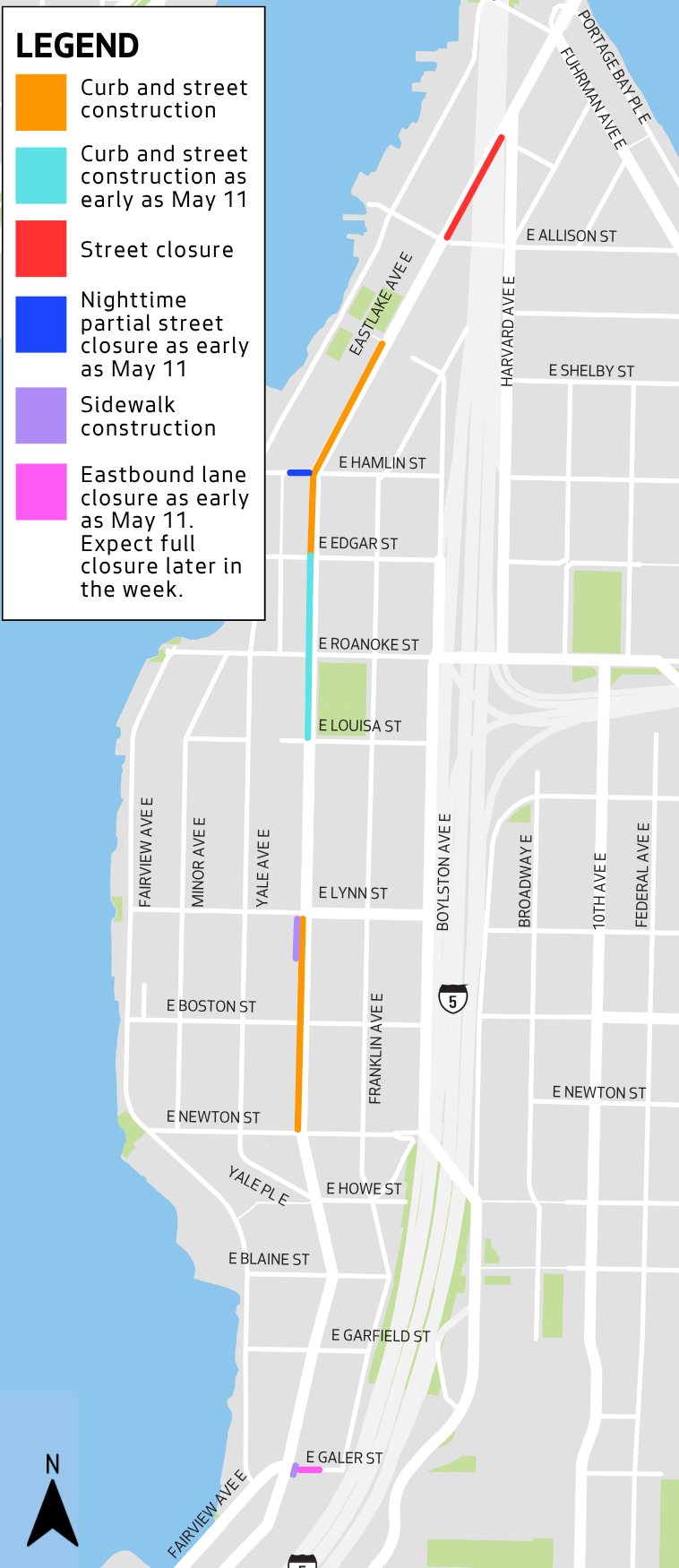 The map above shows where we are working in the Eastlake neighborhood