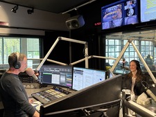 John Richards and Mayor Wilson at KEXP studio