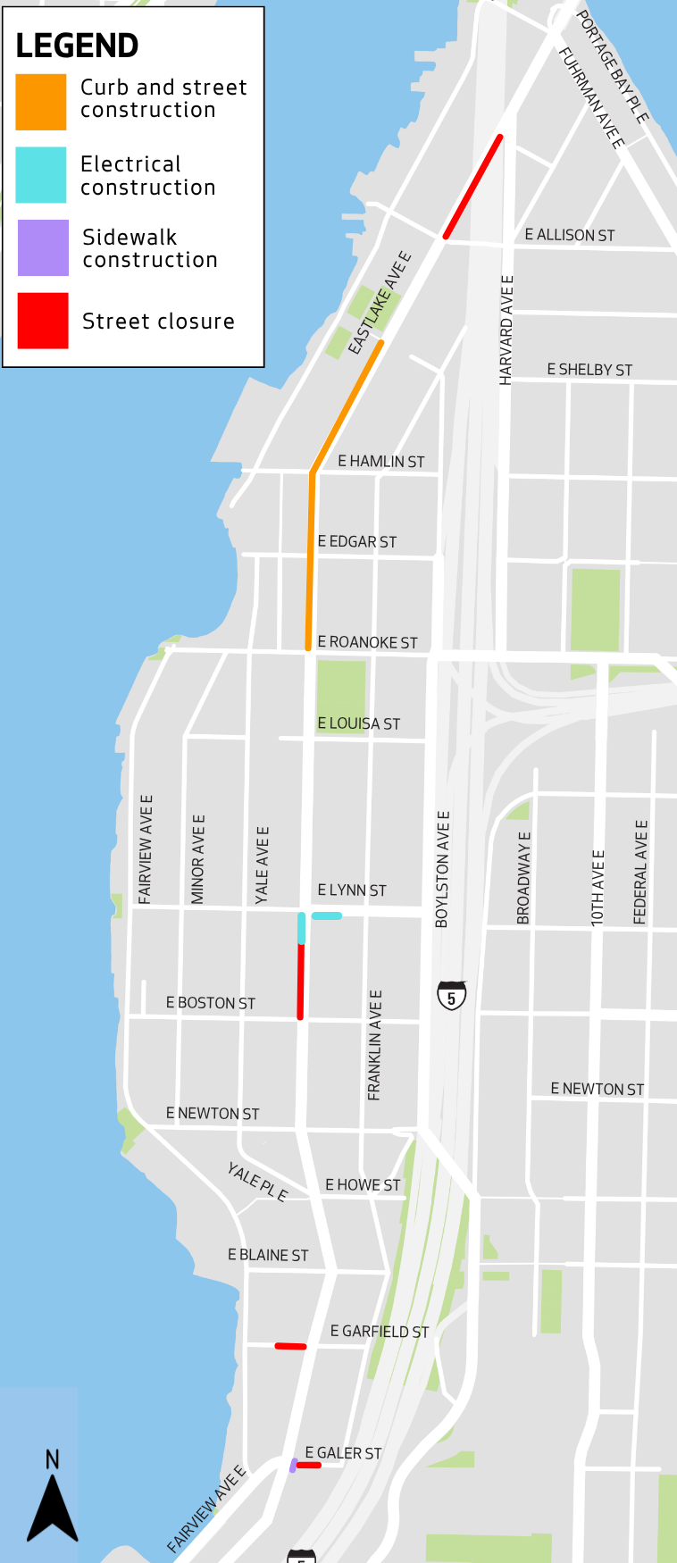 The map above shows where we are working in the Eastlake neighborhood