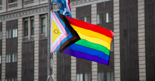 Pride flag raising at Seattle City Hall